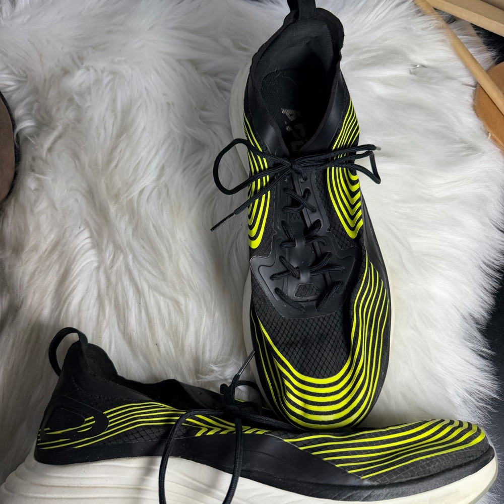 APL Streamline Mens Running Shoes Black Neon Yellow Size 11 Sneakers 0422XC